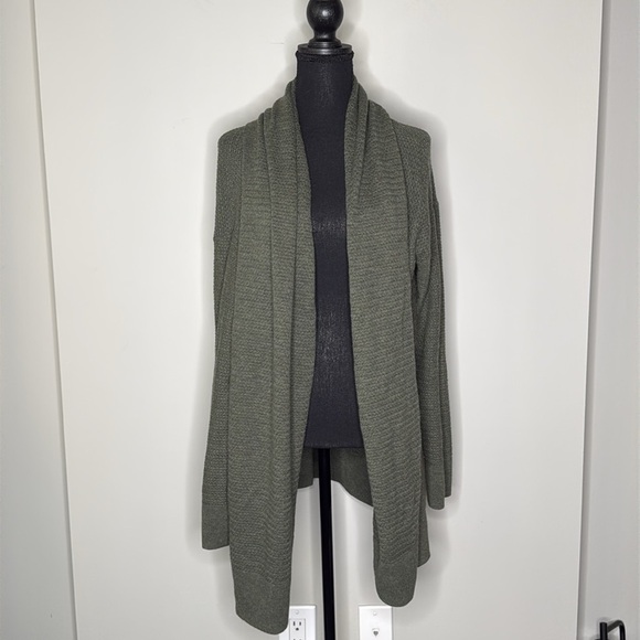 GAP Women's Knit Oversize Open Front Cardigan in Olive Green Size XL - Picture 1 of 5